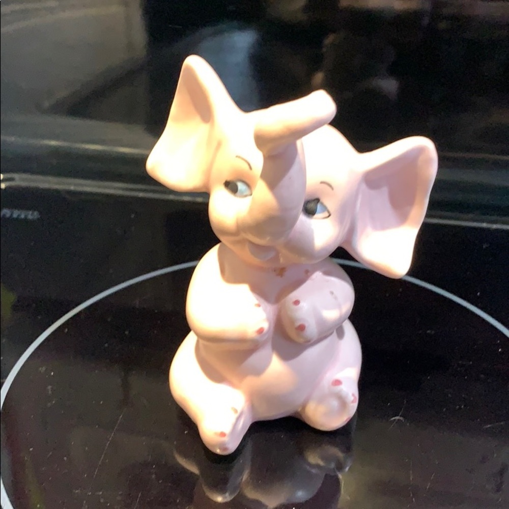 Vintage Lucky Pink Elephants porcelain